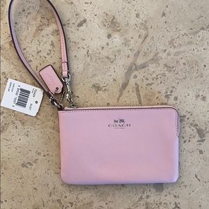 Pink coach wristlet NWT